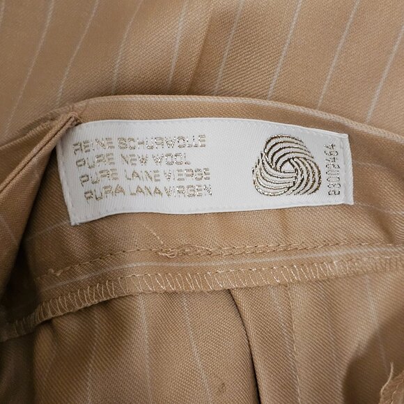 Escada Beige New Wool Pinstripe Pants Suit. Size 34 (small) - Picture 9 of 12